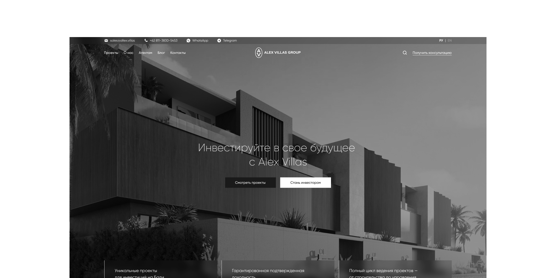Allex Villas before redesign