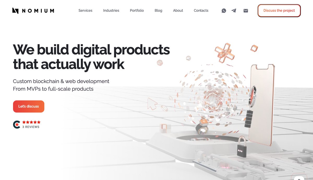 Nomium — корпоративный сайт студии разработки